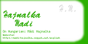 hajnalka madi business card