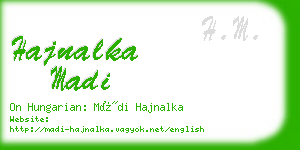 hajnalka madi business card